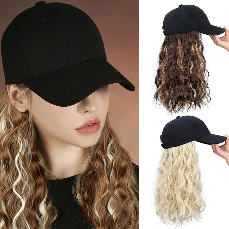 Capuchon de cheveux de taille moyenne avec perruque en une femme