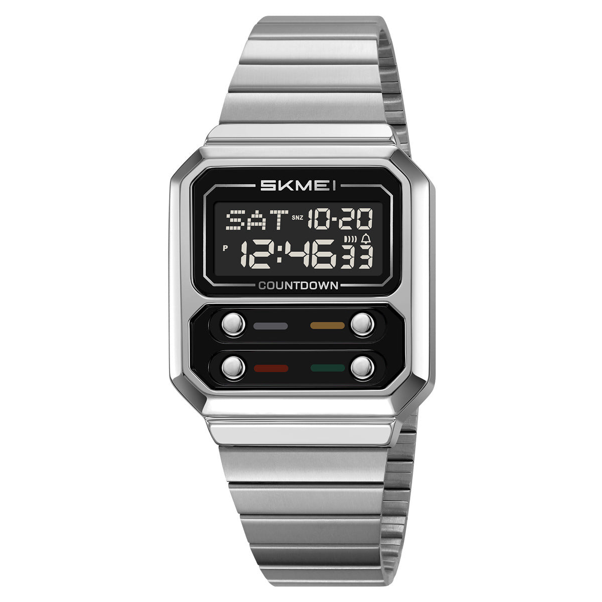 Montre numérique multifonctionnelle rétro homme