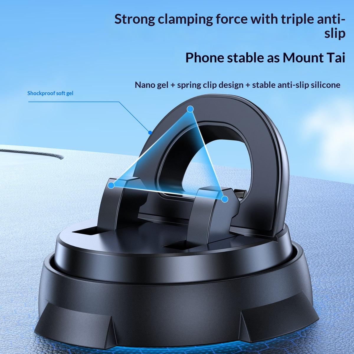 Car Non-Slip Stable Center Console Navigation Car Phone Holder