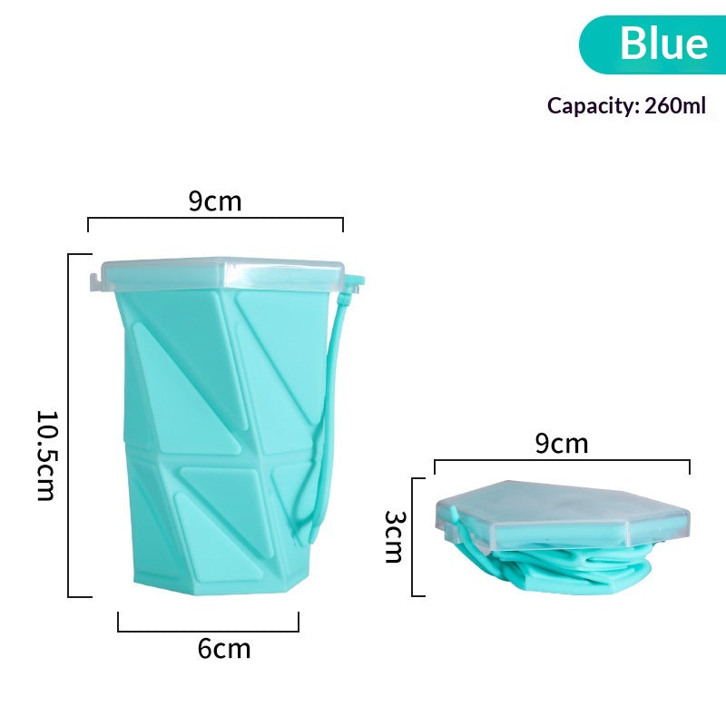 Coupe d'eau pliable en silicone extensible pour les sports de plein air et les voyages