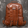 Men's retro leather backpack