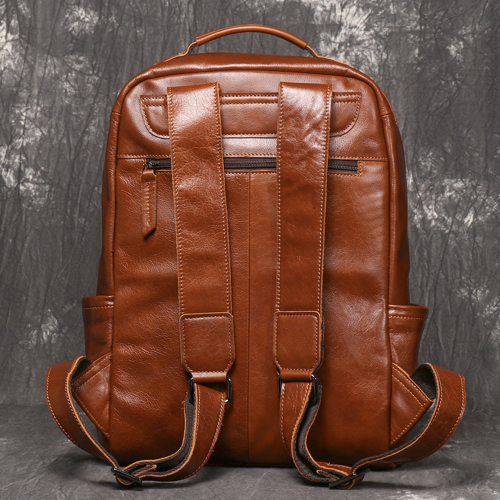 Sac à dos en cuir pour hommes de style rétro