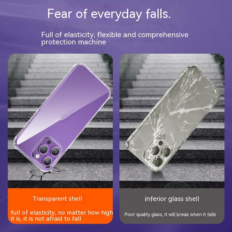 Cas transparent de protection contre les chutes de téléphone portable Shell