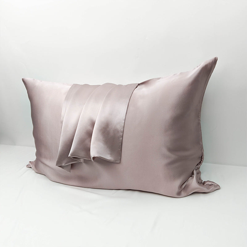 Coussin en soie à double face polyvalent de couleur unie