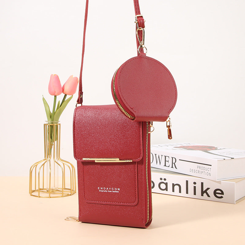 Multi-compartiment Crossbody Mini Coin Purse