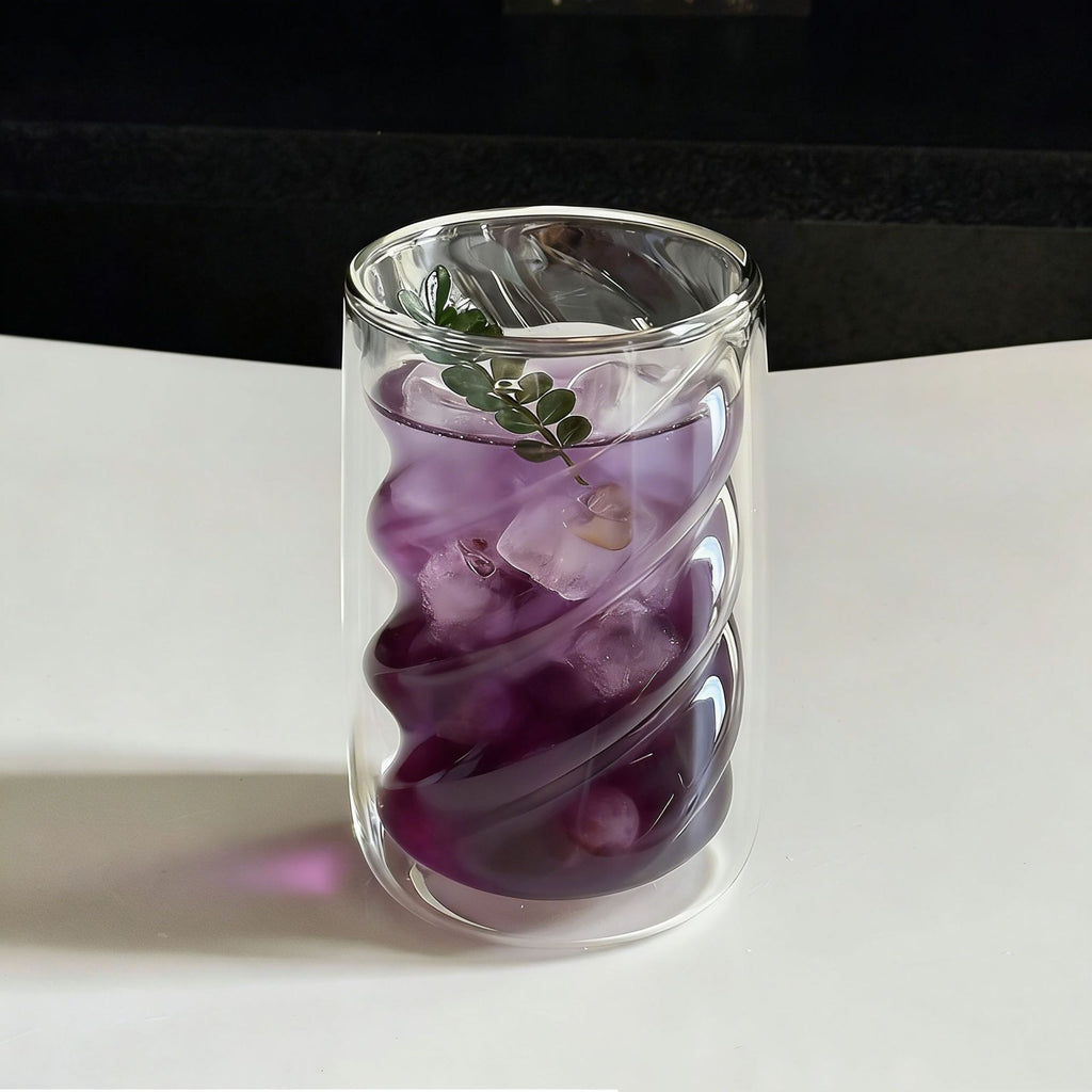 Coupe en verre à double paroi à haute résistance aux températures