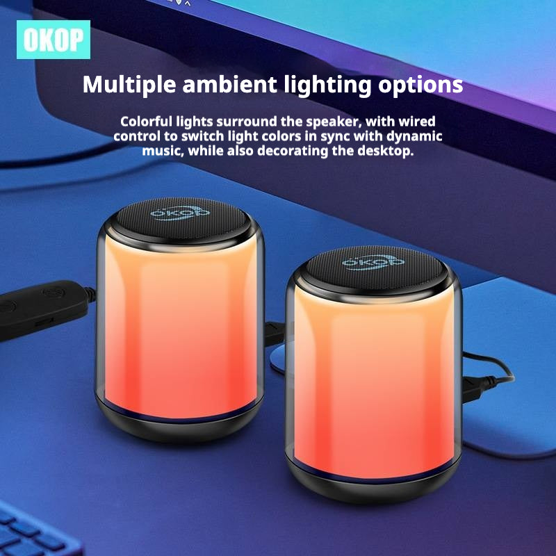 KP-550 Haut-parleur Bluetooth avec éclairage ambiant RGB Bestseller Low-Latency Desktop Stereo S