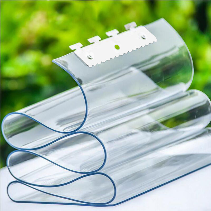 Rideau de porte à bande en PVC 7,87pouce Largeur 1,5mm Epaisseur 5Pcs Set Isolation de l'air froid Dustproo