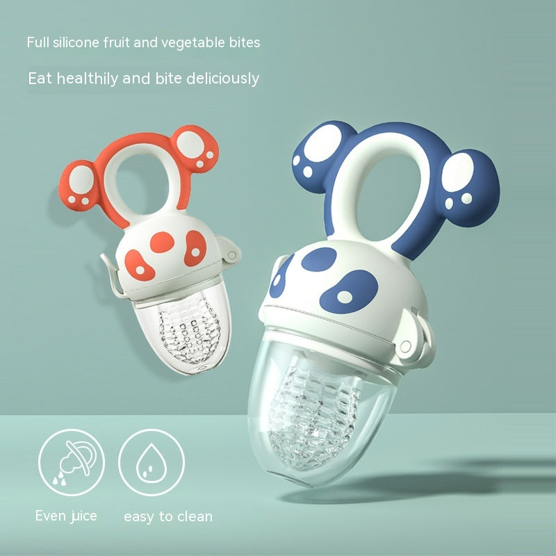 Happy Bite Baby Teether Non-staple Food Fruit Fooding Artifact Baby Pacifier Main Silicone