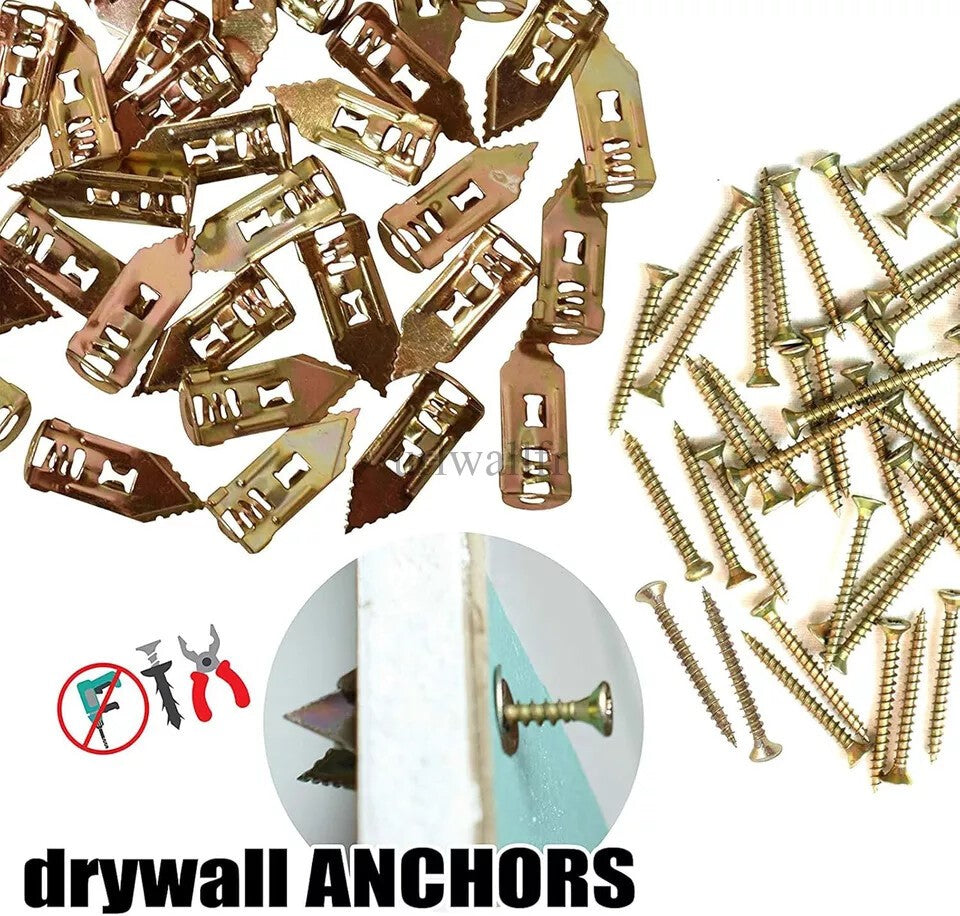 1o0X Ancres auto-perceuses avec vis set Anchor Drywall Extension Dowels UK