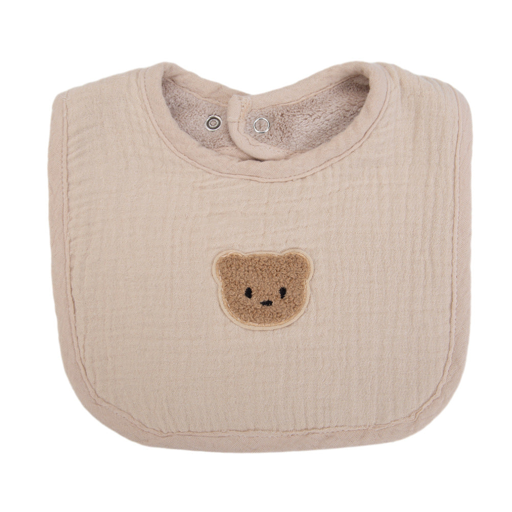 Dessin animé animal imprimé Bébé coton Bib