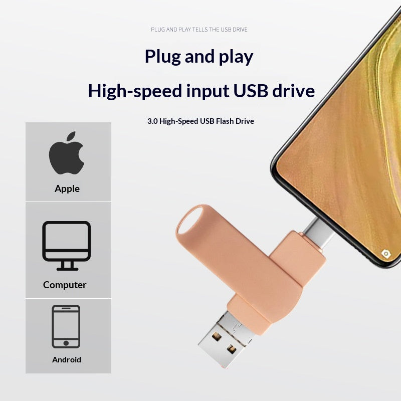 4-en-1 téléphone clé USB double usage pour les deux téléphones et ordinateurs