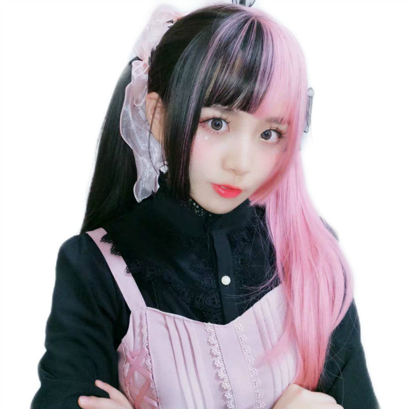 Anime Cosplay Perruque Femme Long cheveux droit