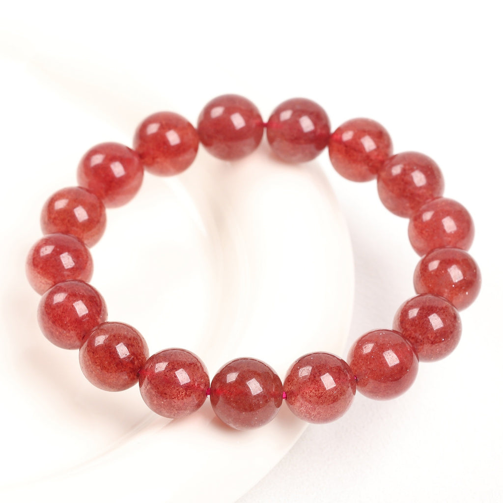 Bracelet à quartz fraise naturel