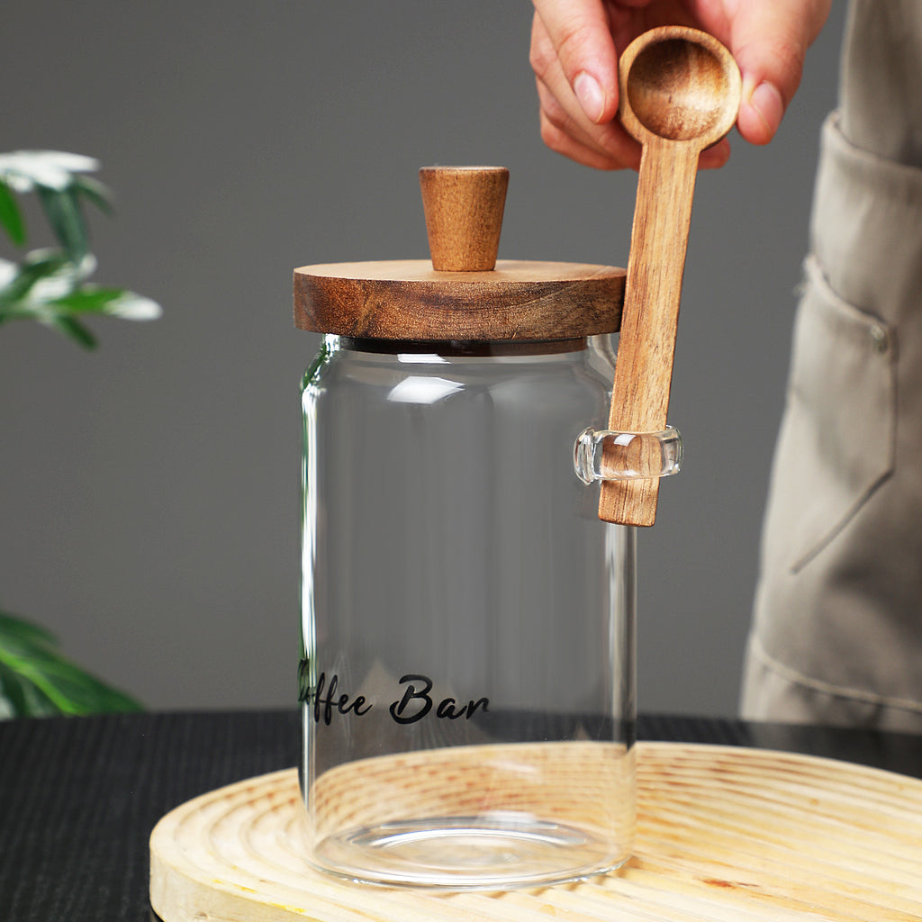 1 Pcs 18,5 Pots de café en verre OZ avec cuillères
