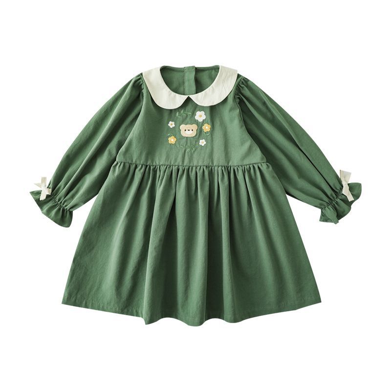 Robe de coton à col rond pour tout-petits Et les enfants