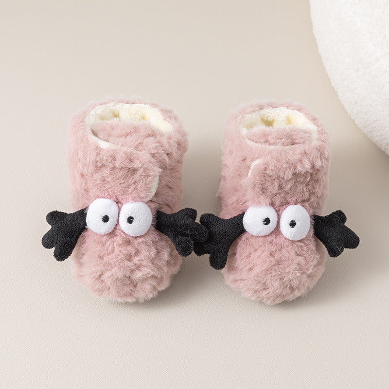 Chaud épais bébé Soft Bottom Chaussures pour tout-petits Non-dérapant