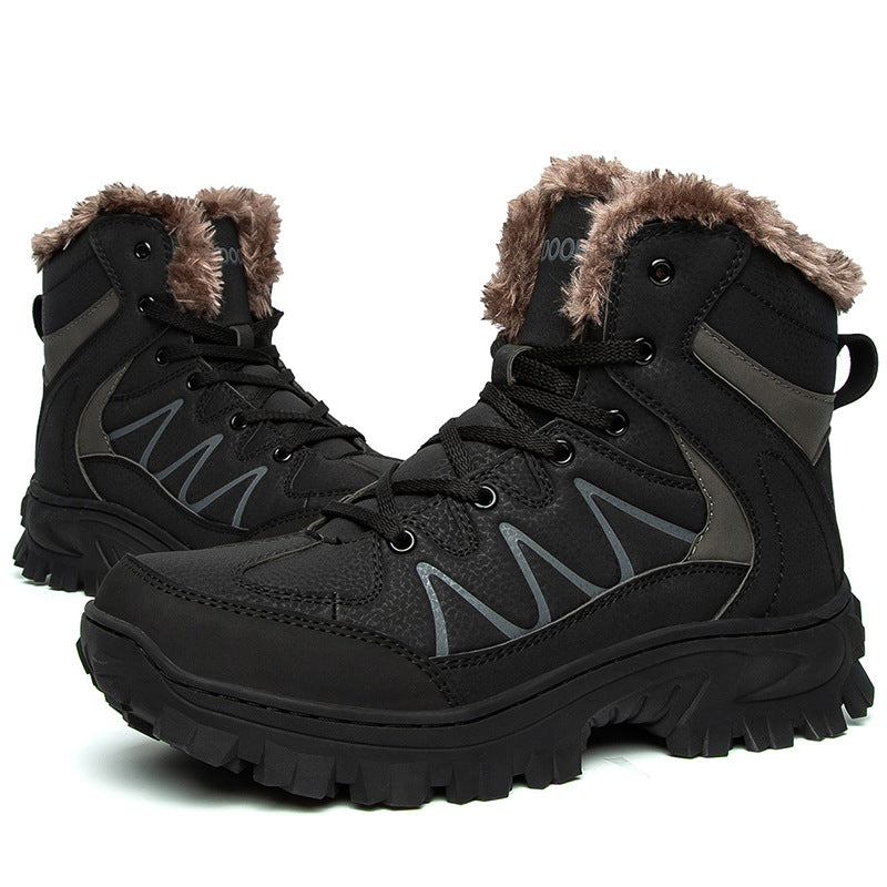 Chaussures de coton d'extérieur haut de gamme pour hommes Plus Taille chaude