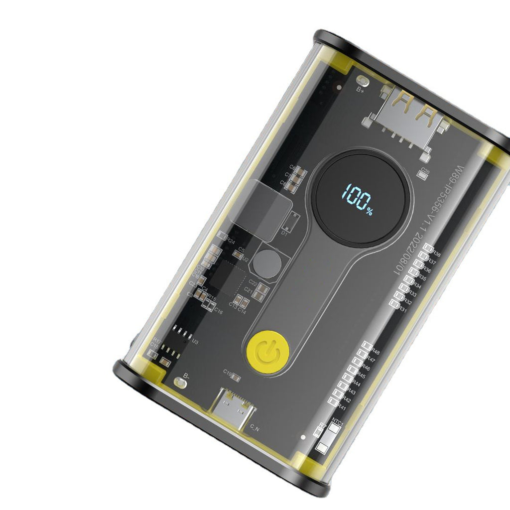 Banque de puissance industrielle transparente créative 10000 mAh