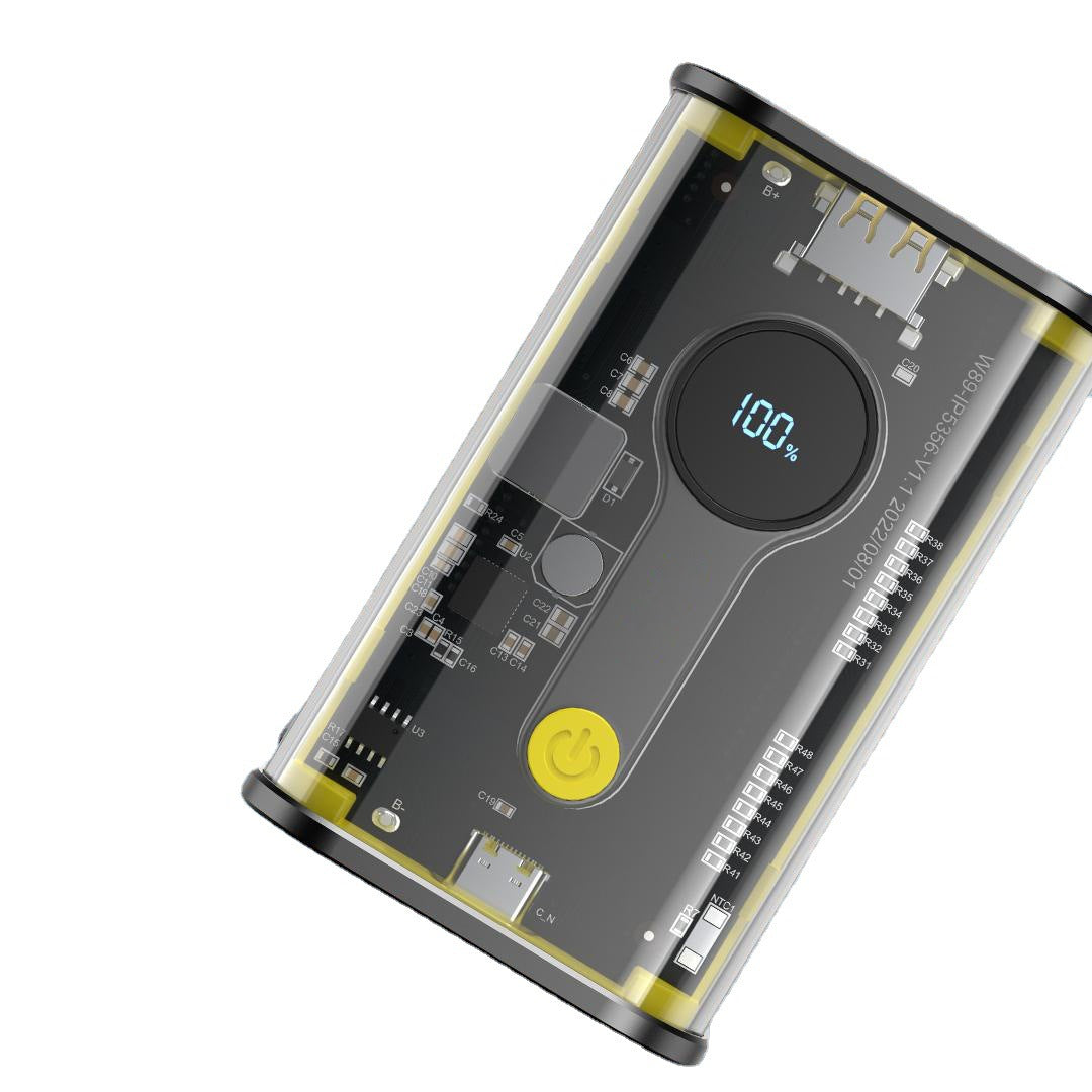 Banque de puissance industrielle transparente créative 10000 mAh