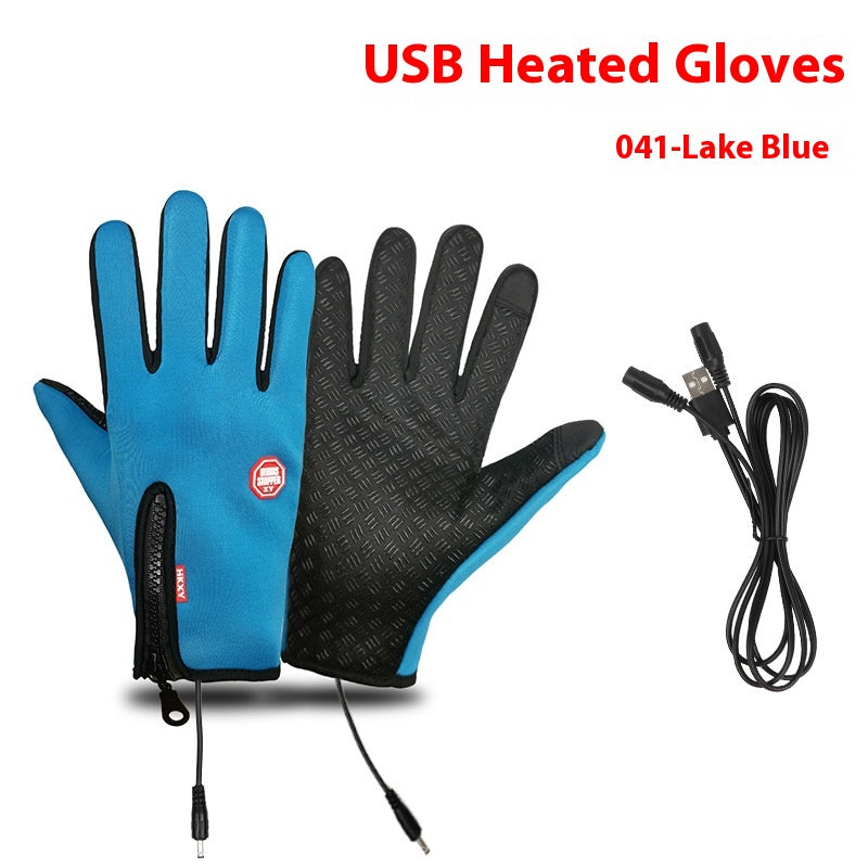 USB Chauffage électrique Gants de chauffage Winter Outdoors Sports Ski Warm Imperméable