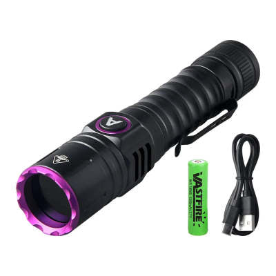 Lampe de poche portable en alliage d'aluminium d'identification de cire ambre UV