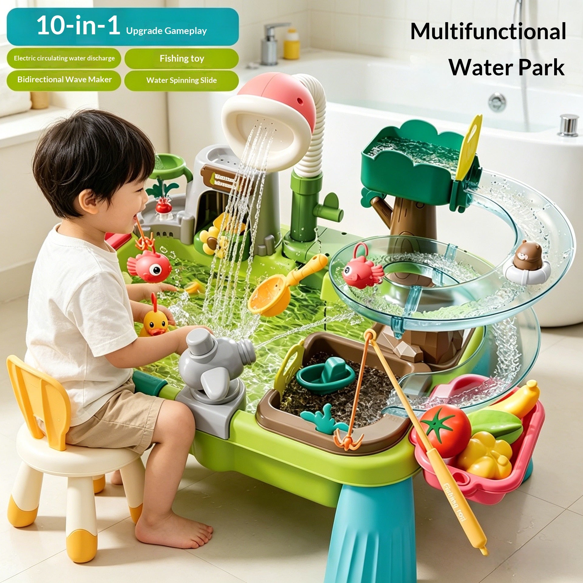Dinosaur Water-spray Bath Toy With Electric Water Flow