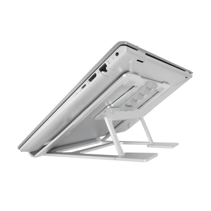 Double silicone hauteur réglable pliable portable bureau de support pour un ordinateur portable