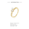 Entrée européenne et américaine Lux Flower Strass embeded Fermé 925 Argent Ro de haute qualité