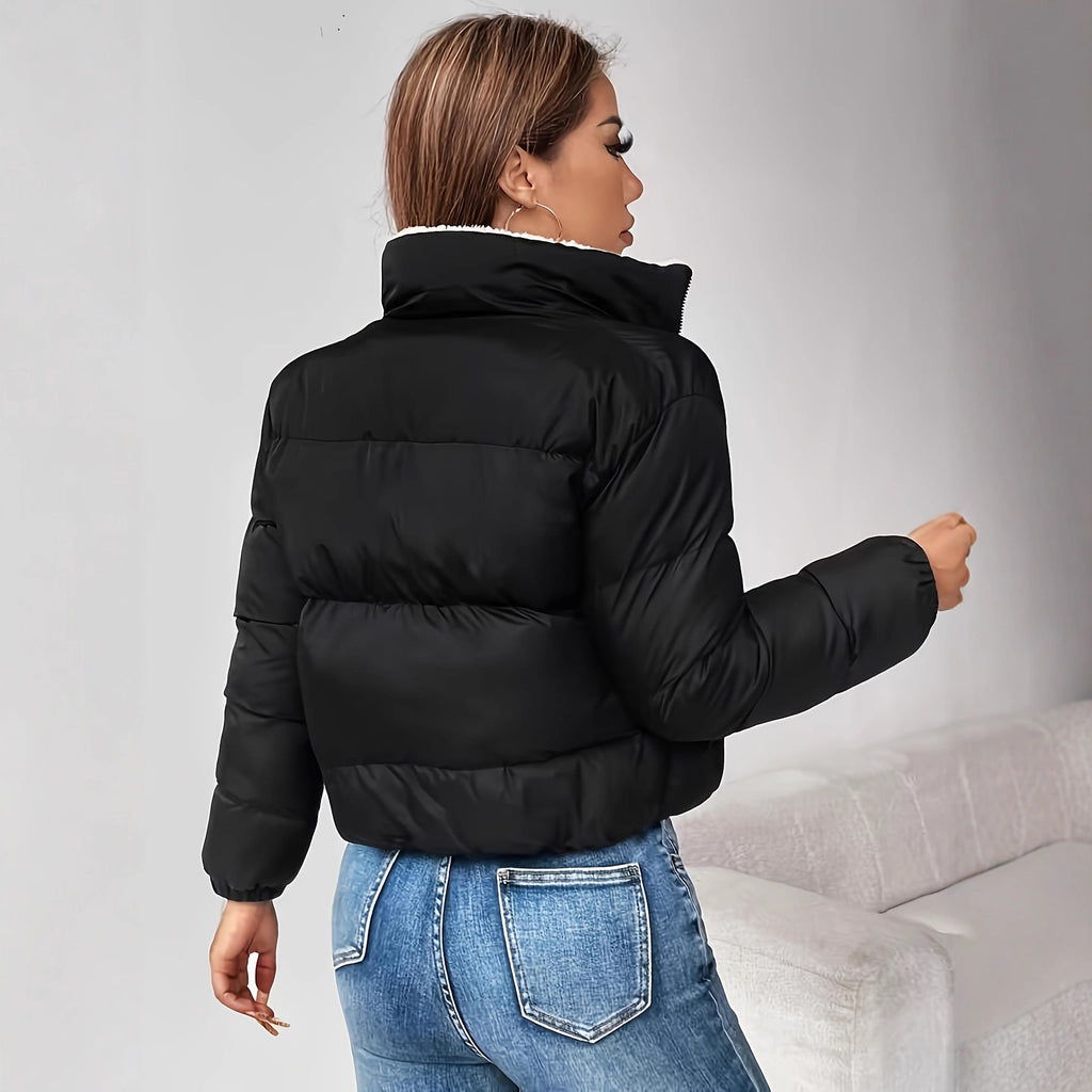 Veste casual de couleur unie pour femmes