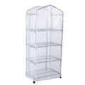 Greenhouse with PE Cover 360° Roues rotatives Zippered Door Frost Proof 4 Tier Petite usine
