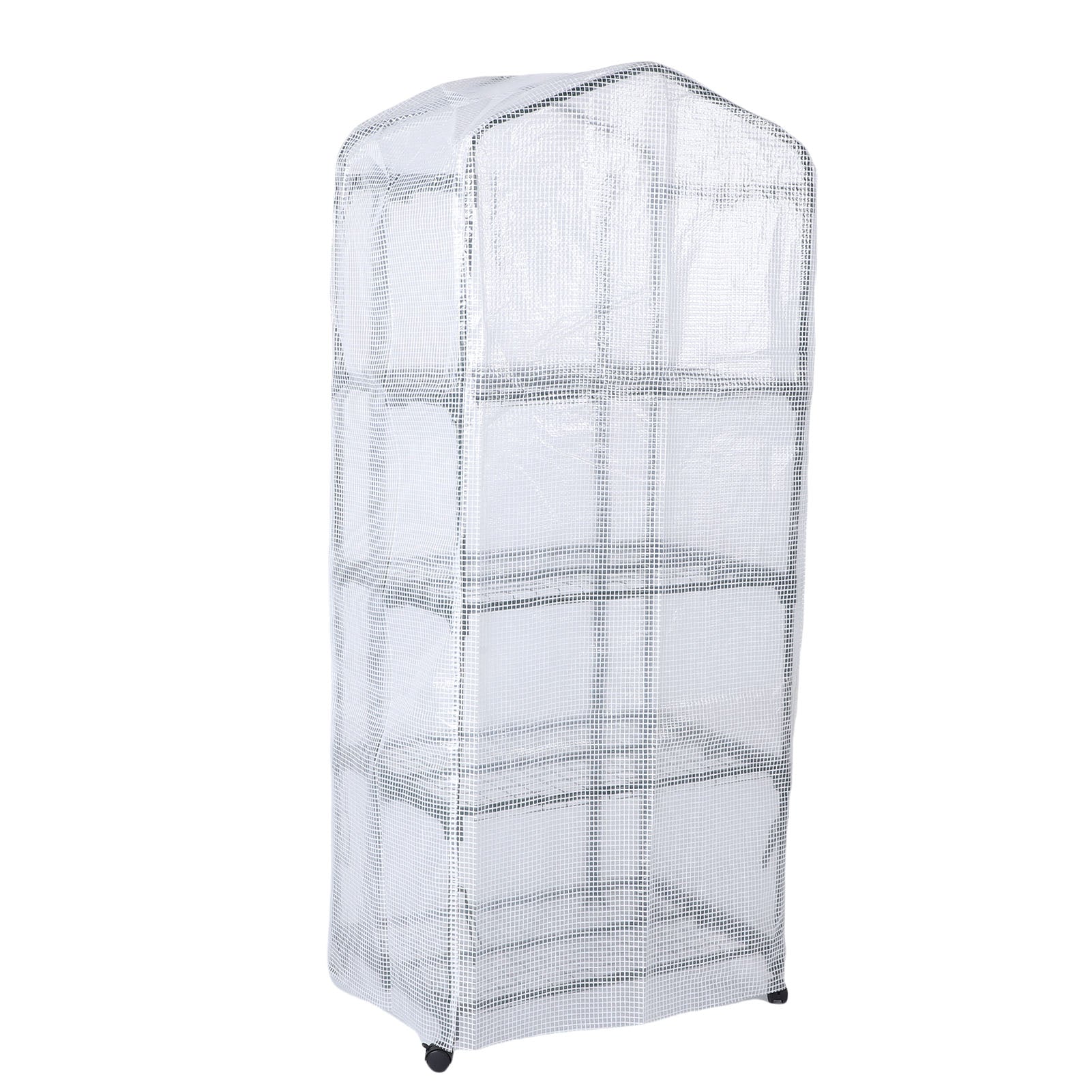 Greenhouse with PE Cover 360° Roues rotatives Zippered Door Frost Proof 4 Tier Petite usine