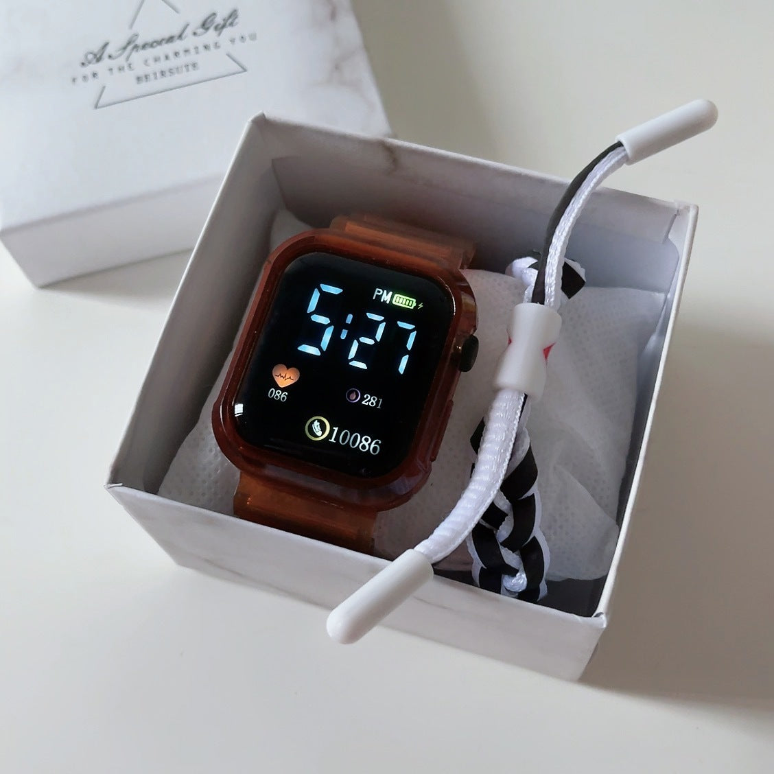 Montre électronique à LED carrée