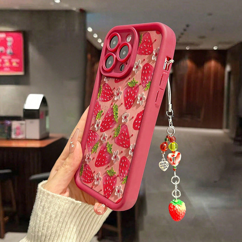 Fraise Polka Dot affaire de téléphone floral