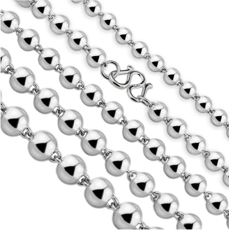 Perles rondes Collier en perles d'argent