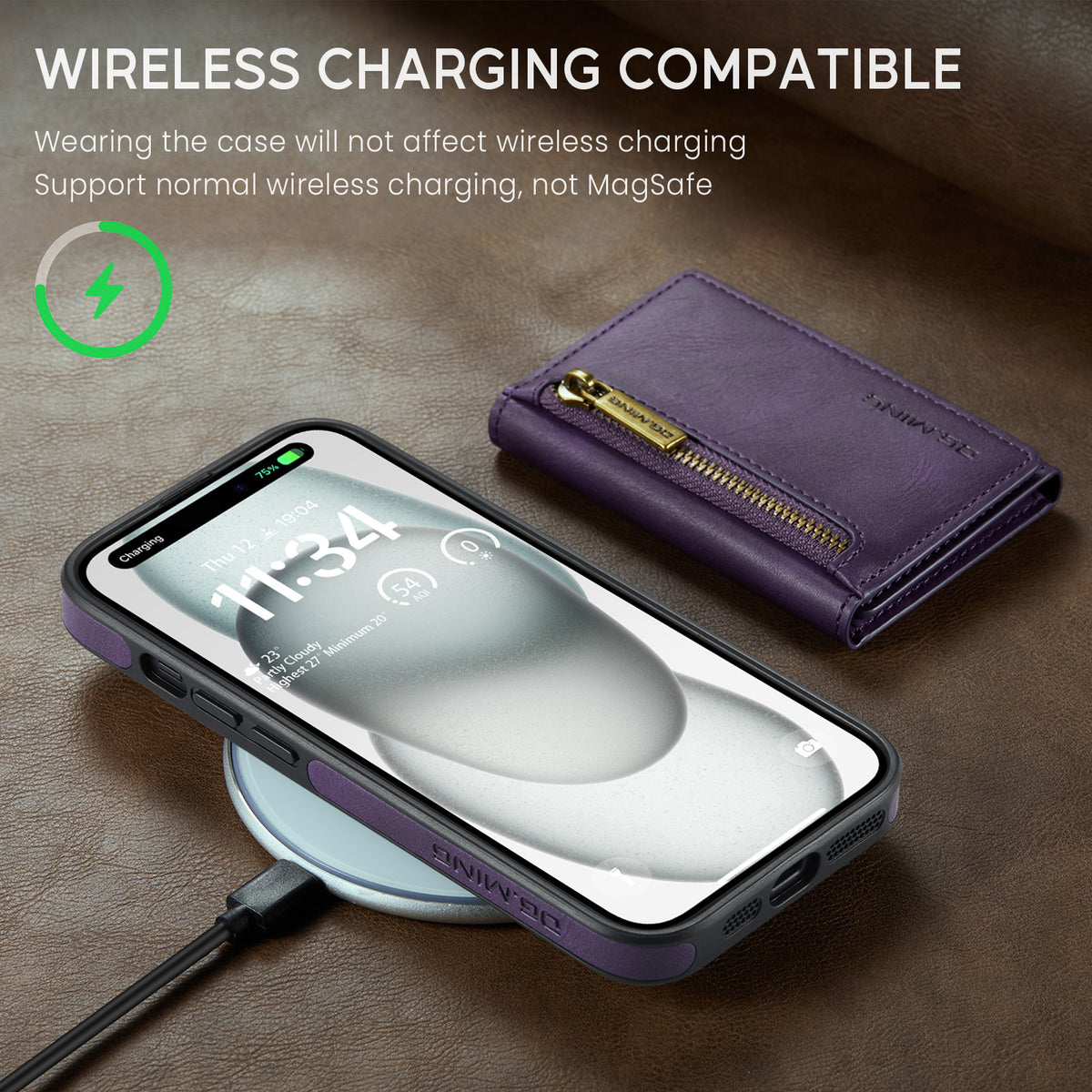 Boîtier de téléphone magnétique en plastique