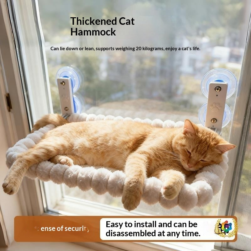 Pliant Balcon Cat Hammock Suction-Cup Mont Cat Hanging Window Hammock
