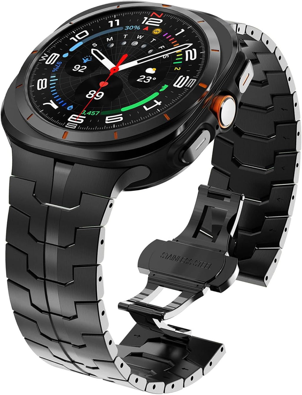 Simple Casual Pure Titanium Bracelet solide en métal