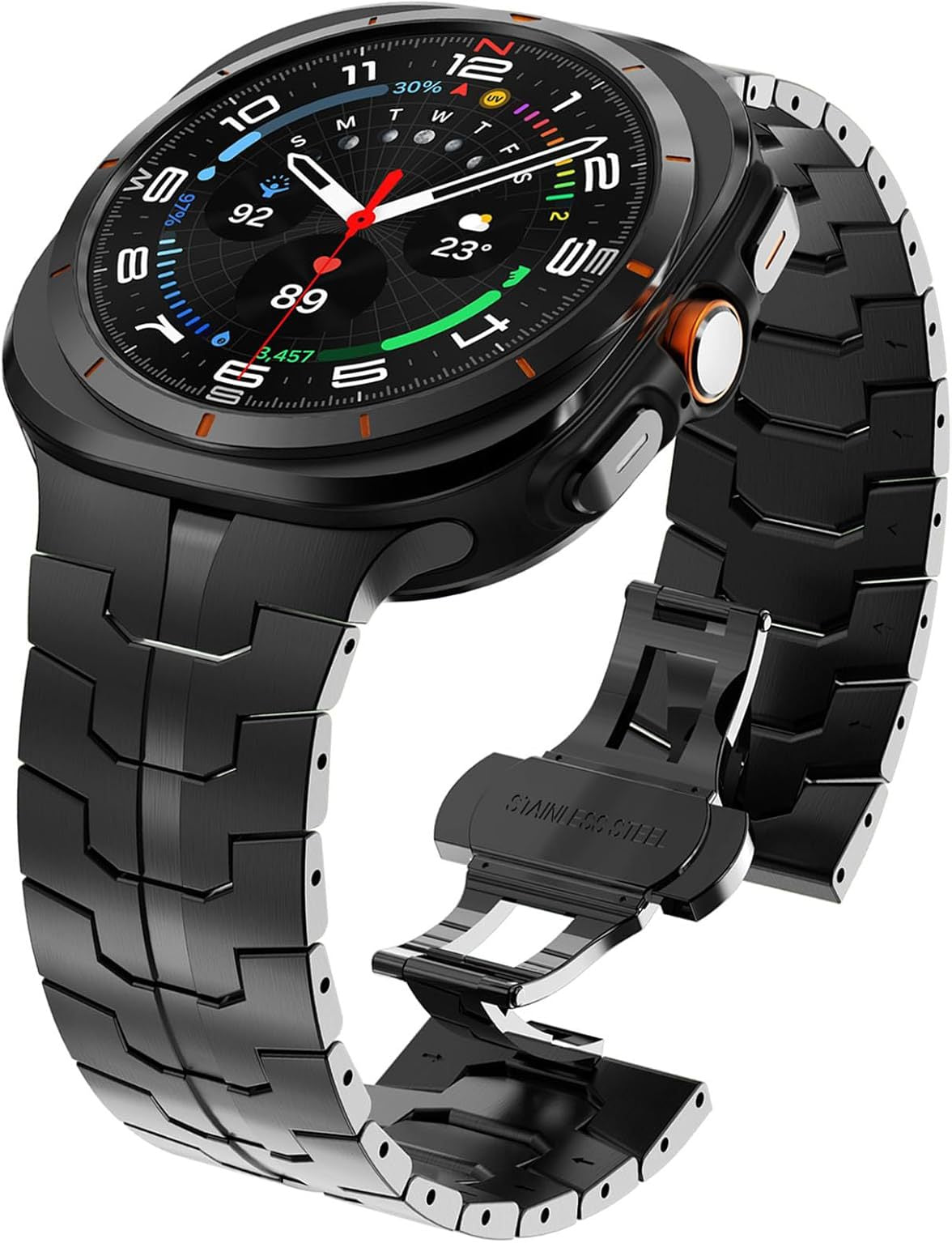 Simple Casual Pure Titanium Bracelet solide en métal