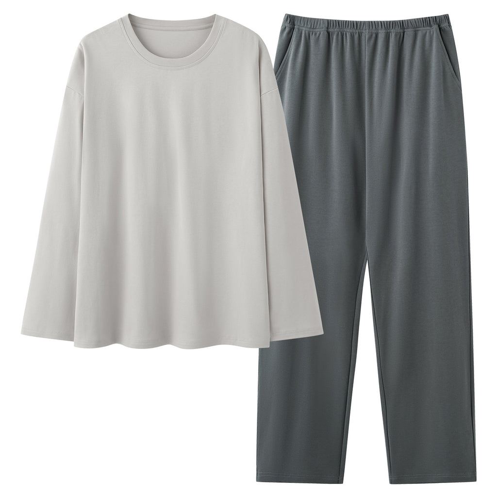 Ensemble pyjama en coton 100 hommes avec top à manches longues et pantalons longs