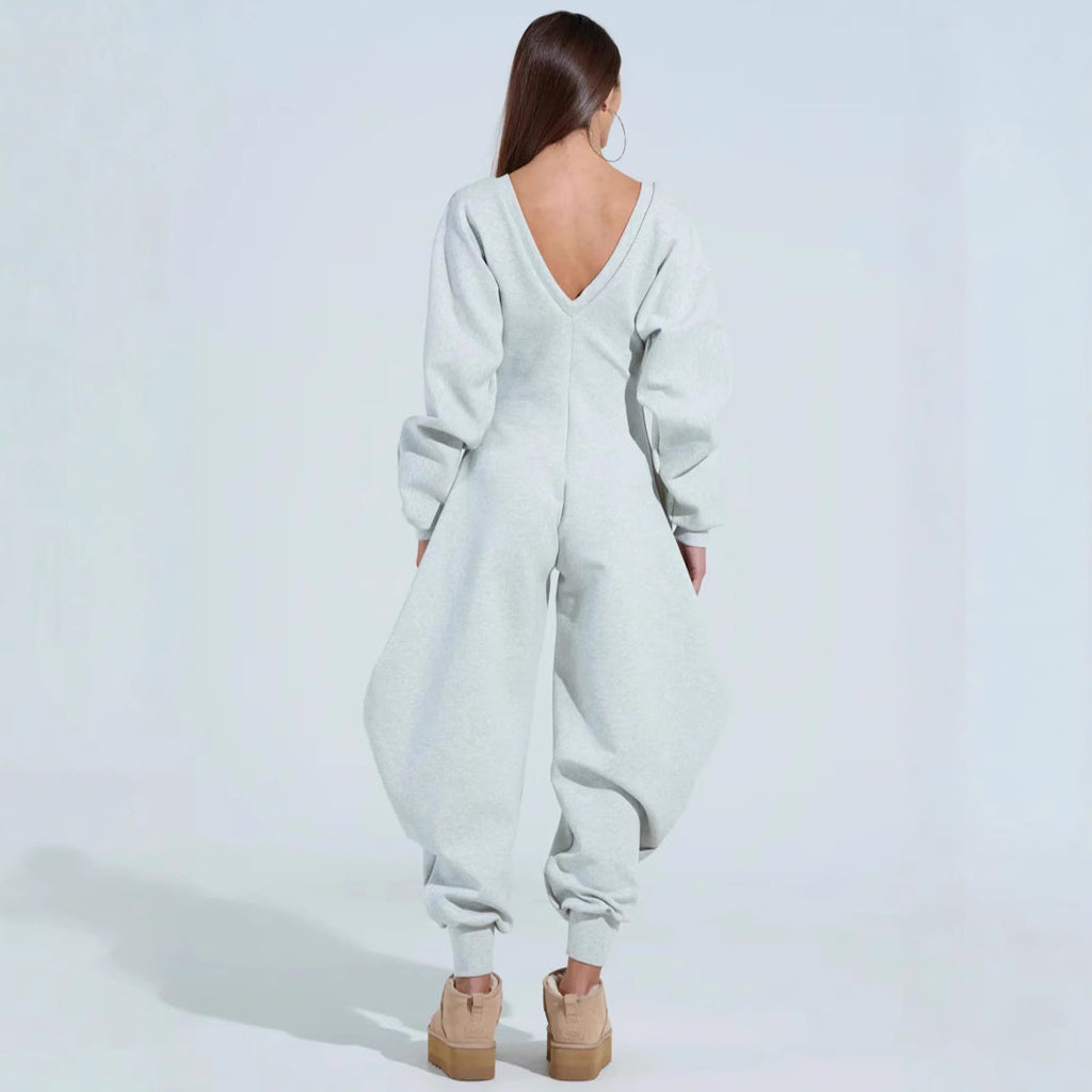 Sexy Bodycon à manches longues avec un col en V serré