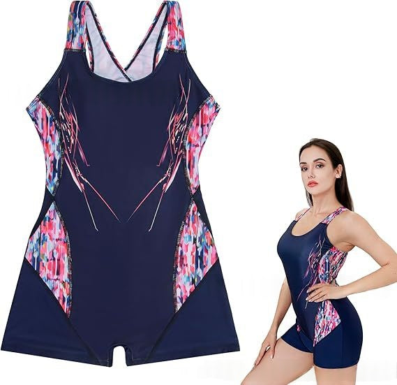 Combinaison de bain en une seule pièce de style Boxer pour femme