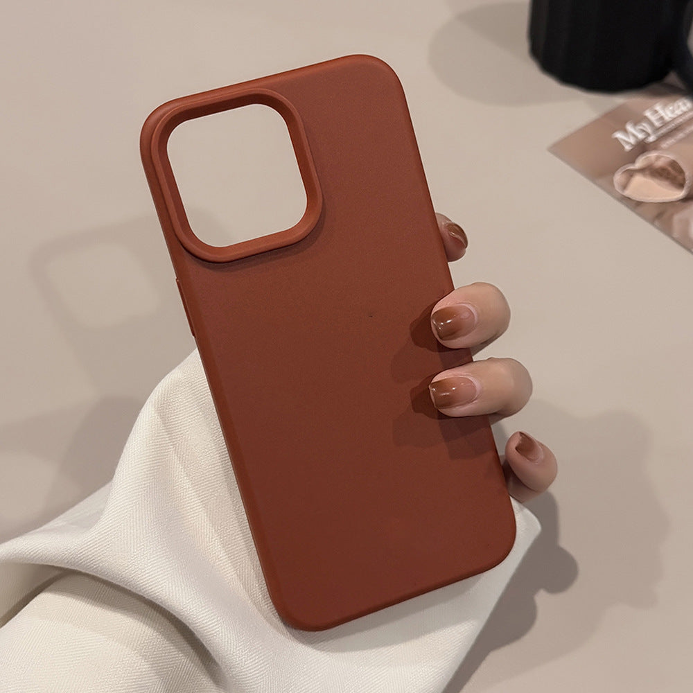 Pure couleur simple boîtier de téléphone en silicone avancé