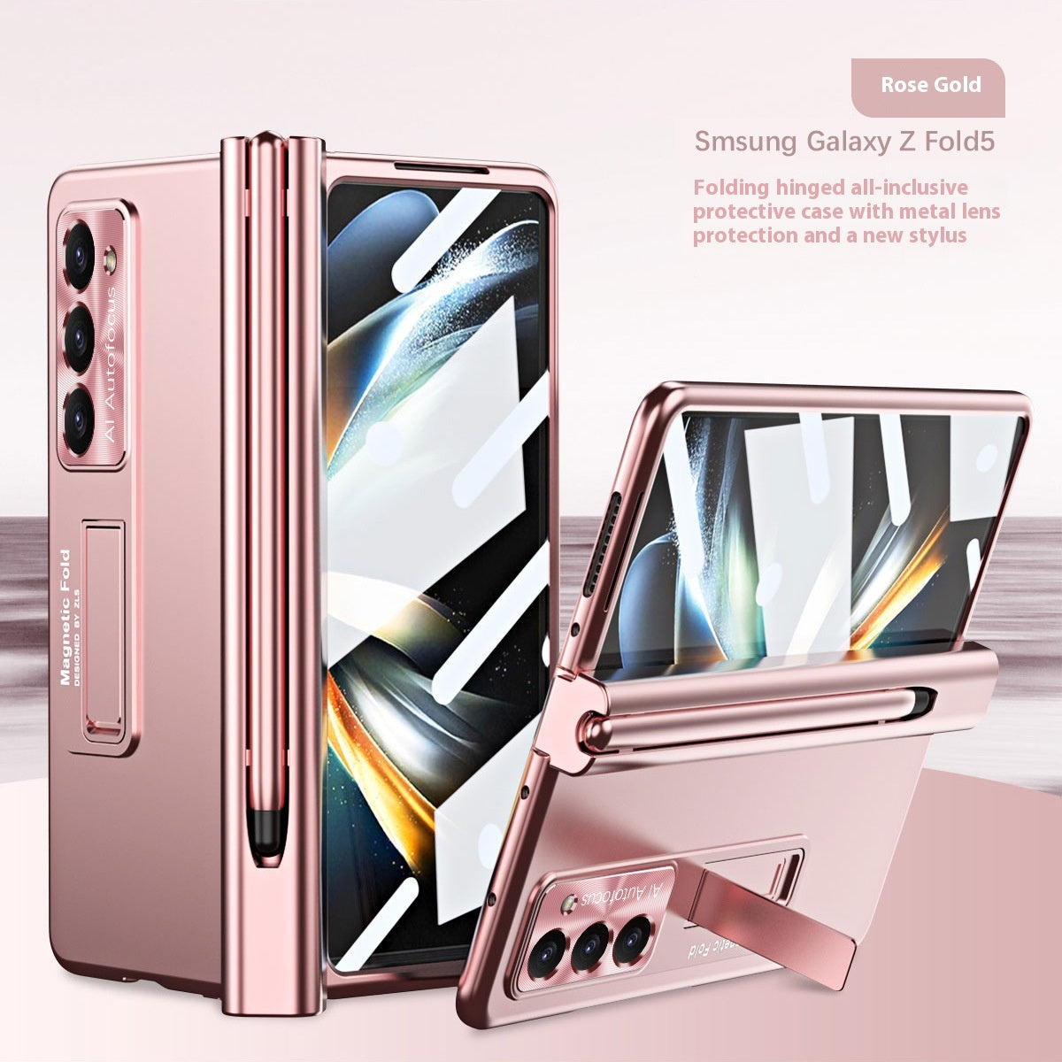 Étui de téléphone à puce Zfold5 à aspiration magnétique
