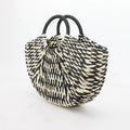 Sac à bandoulière tissé à la main avec double paille
