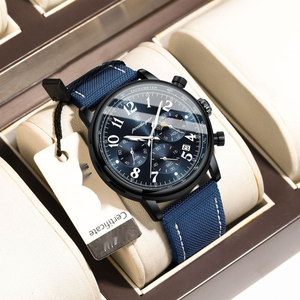 Multifonctionnelle Montre Quartz Lumineux Homme