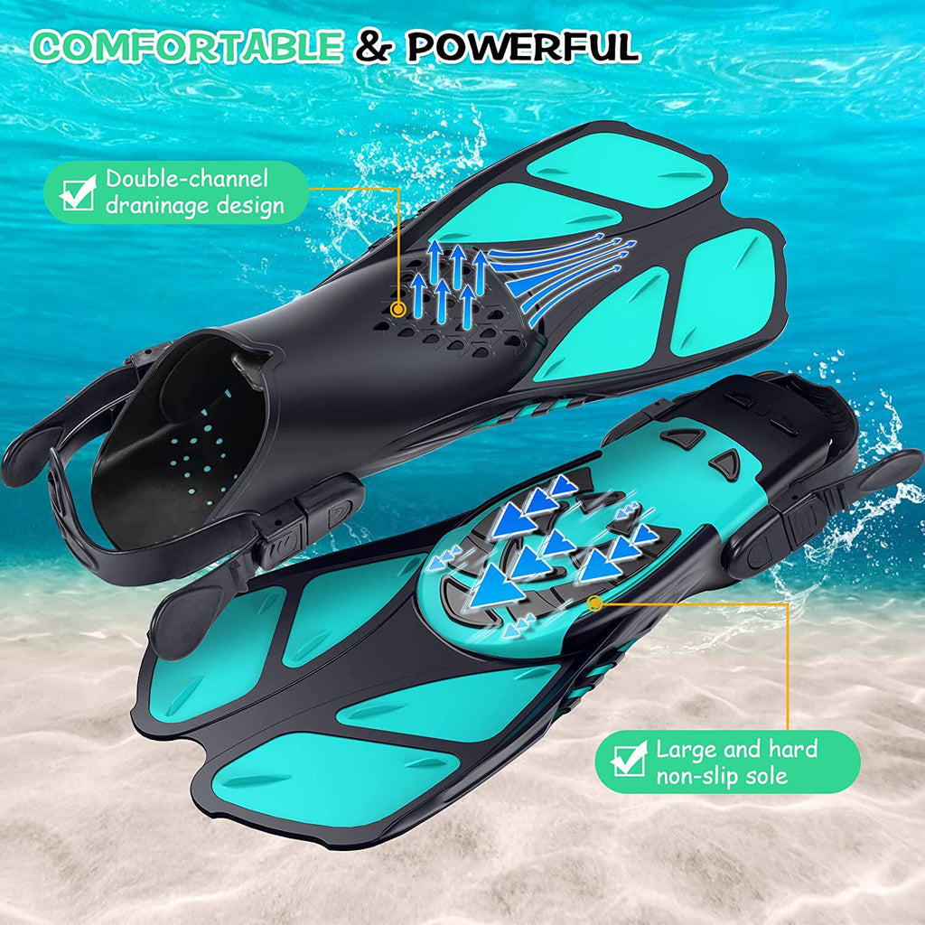 Snorkeling professionnel hommes et femmes haute élasticité durable ajustable courte Fins