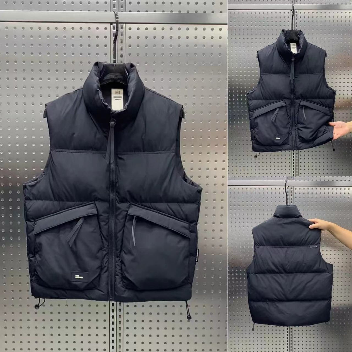 White Duck Down Trend Loose Youth Men's Warm Sleeveless Down Vest Coat