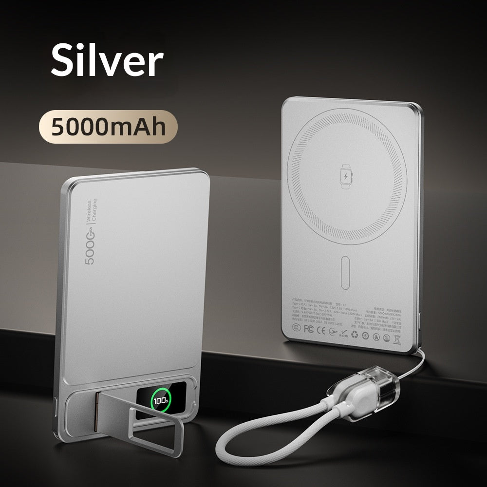 Wireless Magnetic Power Bank with Stand