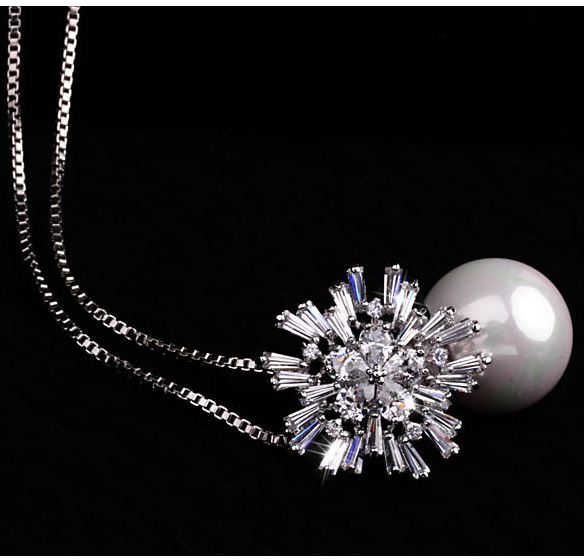 Collier en zircon perle